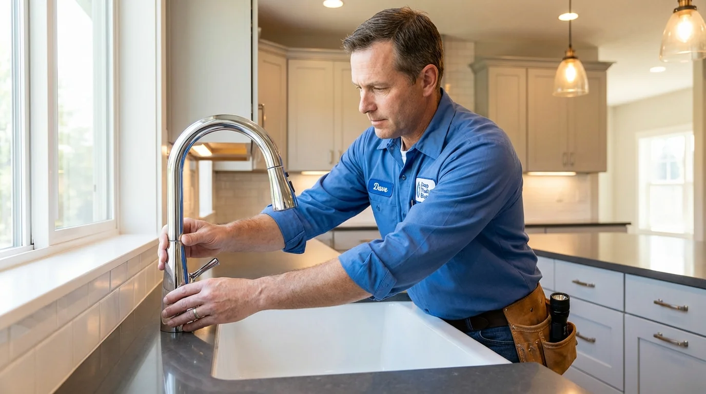 Kitchen faucet installation by Johns Plumbing LLC in Yates Center